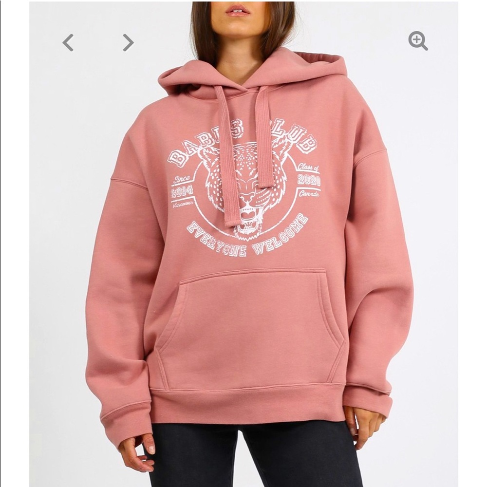 Brunette the Label hoodie in vintage rose